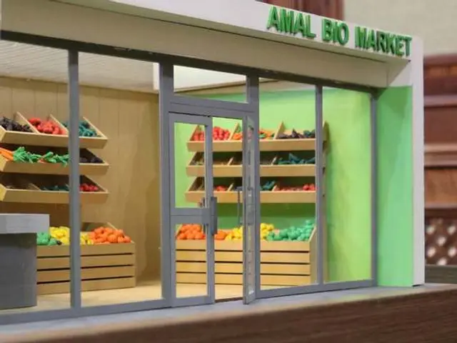 Amal Bio Market interior model, 1:20